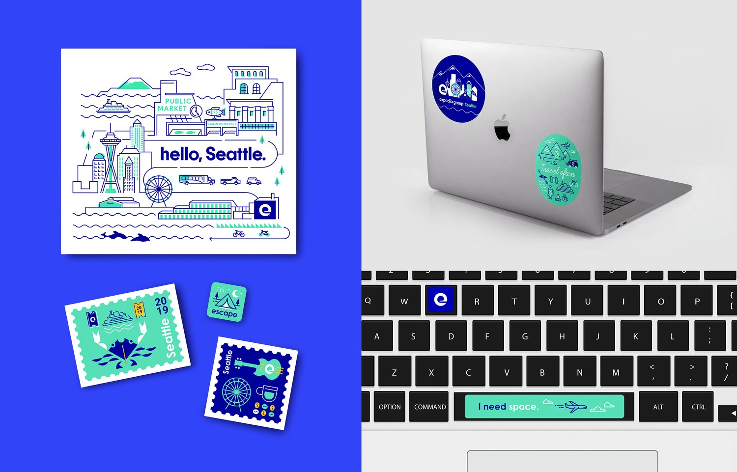 Expedia Group laptop stickers