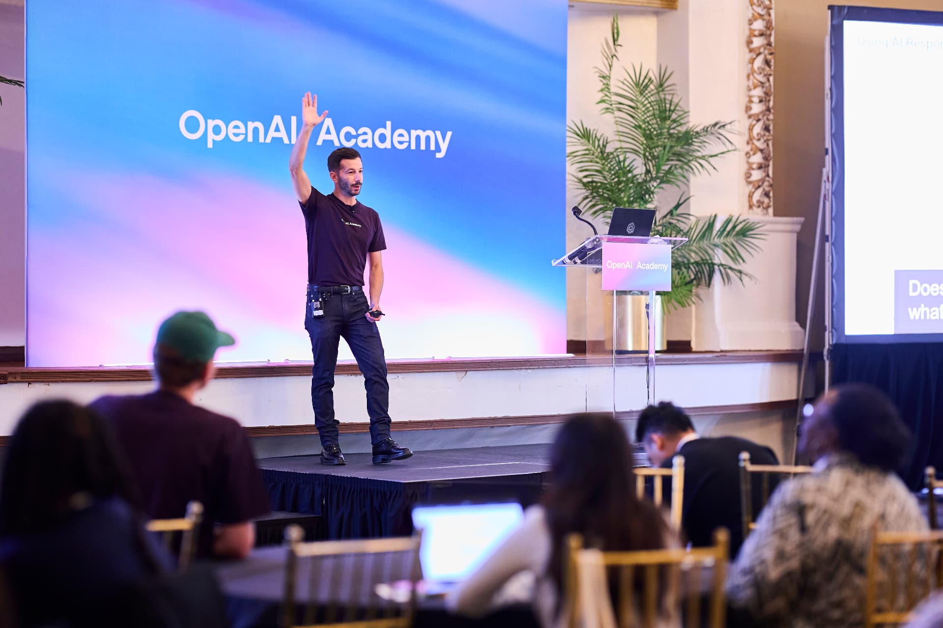 The crowd at OpenAI Jam in New York