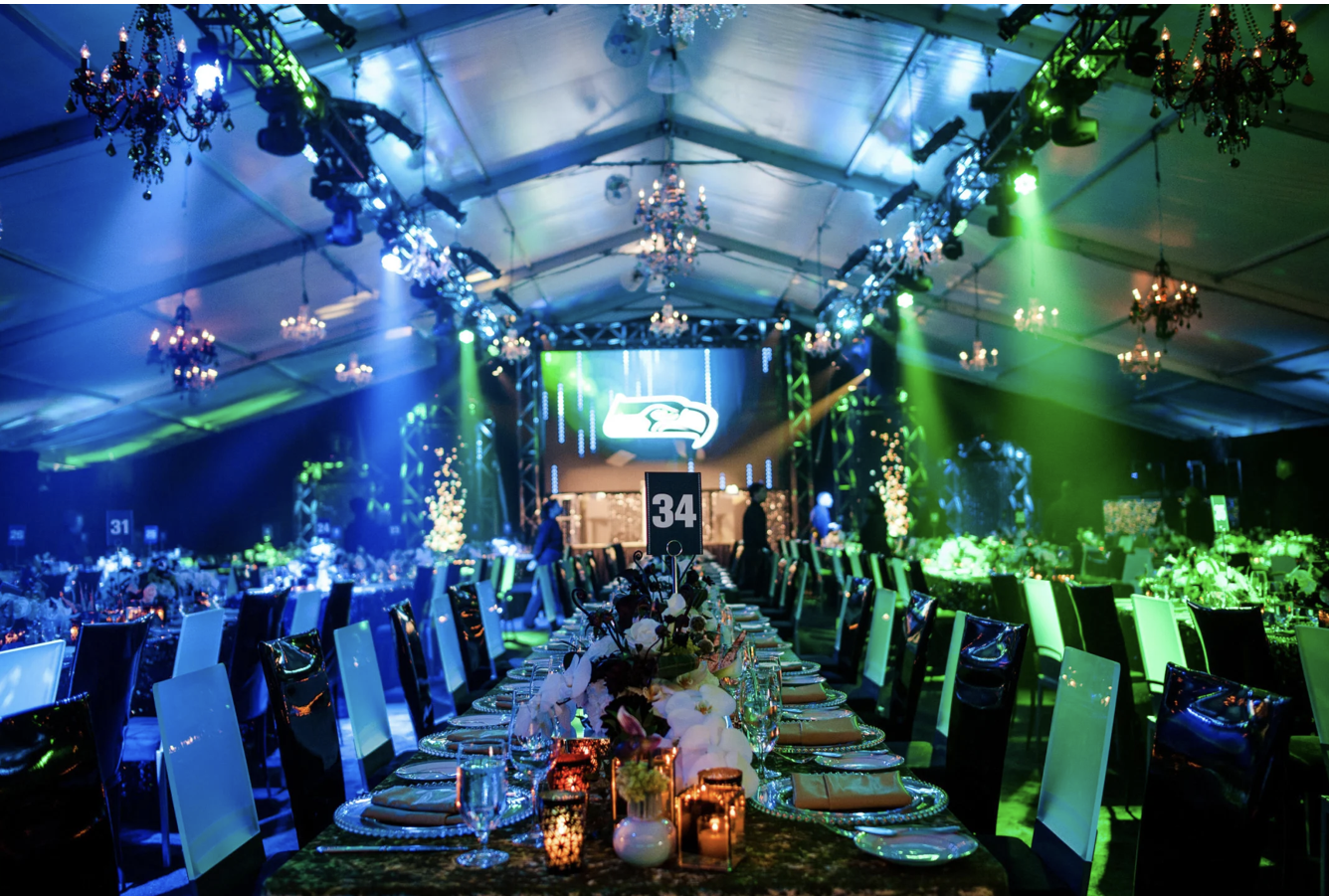 The Seahawks ring ceremony room
